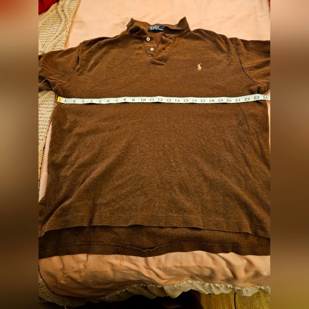 Polo by Ralph Lauren Brown Men's Polo Shirt